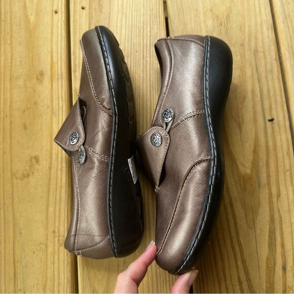 Clarks Womens Ashland Lane Q Loafer Slip on Shoe 9.5W Pewter casual ankle shoe - Picture 5 of 9